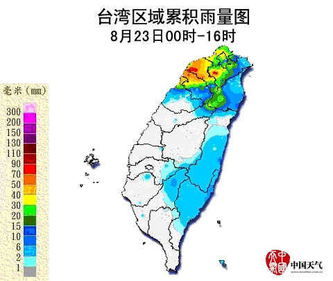 強(qiáng)臺風(fēng)“天秤”給臺灣北部帶來明顯降水