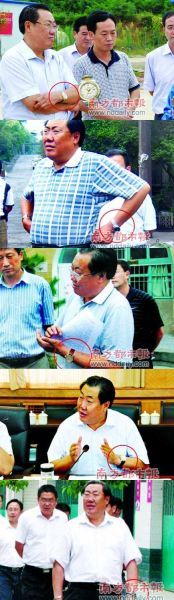 陜西安監(jiān)局長(zhǎng)楊達(dá)才的戴表照片。資料圖