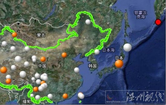 堪察加?xùn)|海岸附近海域6.6級(jí)地震
