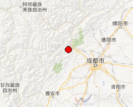 5.12汶川大地震震中位置發(fā)生3.8級地震