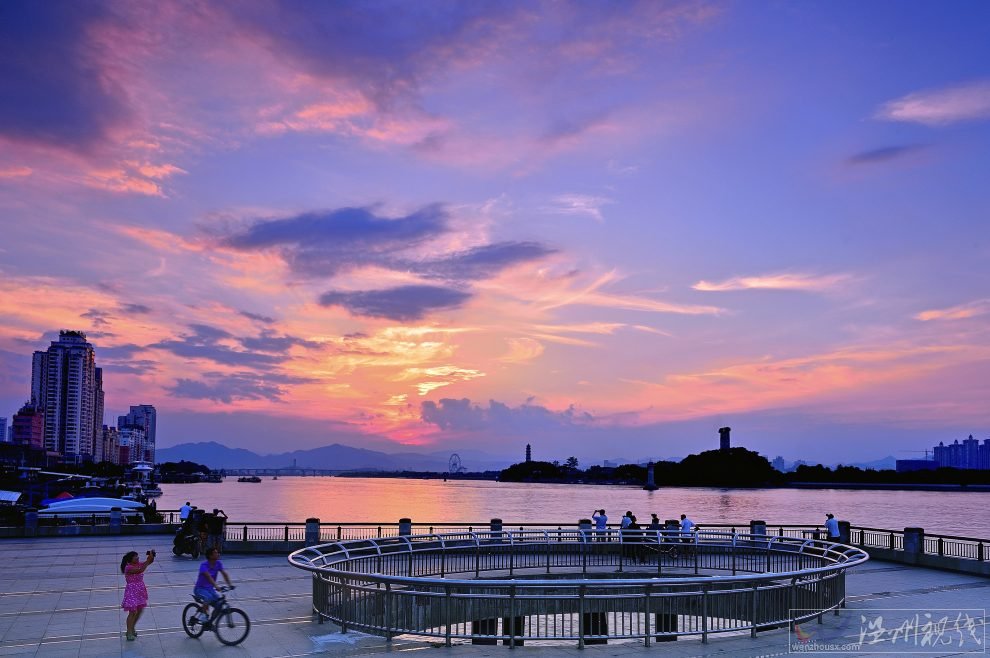 溫州夜景：溫州江心嶼夜景照片