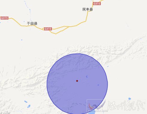 新疆于田縣5.4級地震后再發(fā)生3.7級余震