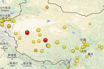2014年2月11日尼瑪縣5.1級地震后發(fā)生3.6級余震