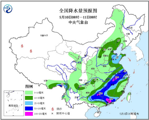 未來三天南方有持續暴雨 北方有降溫沙塵