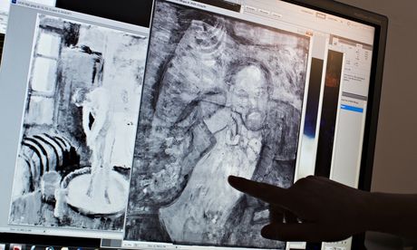 畢加索作品現畫中畫 女子沐浴圖中有男子肖像