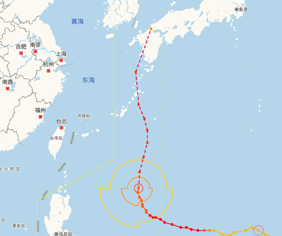 臺風夏浪最新路徑圖