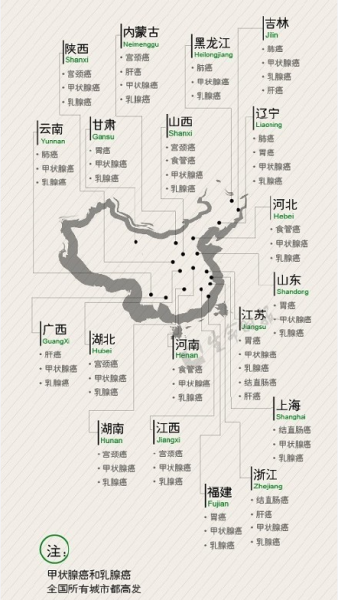 中國癌癥地圖發布