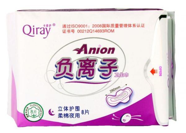 中國產(chǎn)衛(wèi)生巾被扣