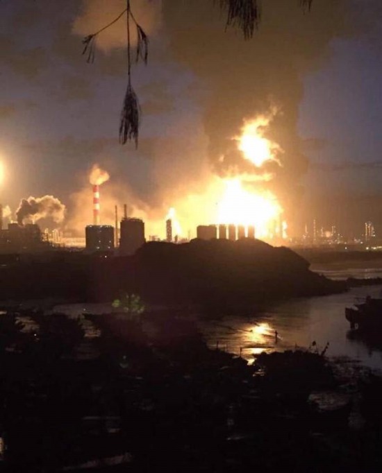 福建漳州古雷PX項目爆燃