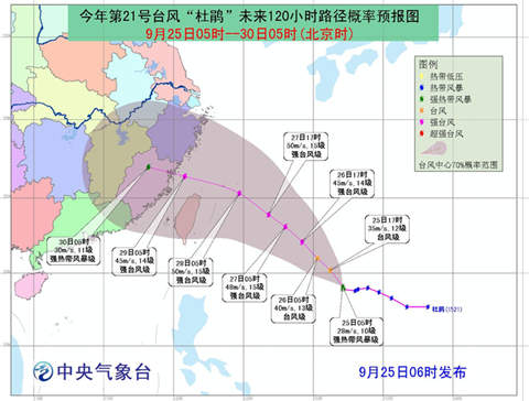 臺(tái)風(fēng)杜鵑路徑
