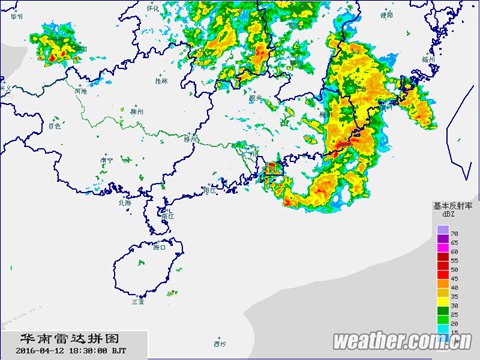 颮線掃過廣東珠三角 深圳佛山等現(xiàn)雷雨大風(fēng)