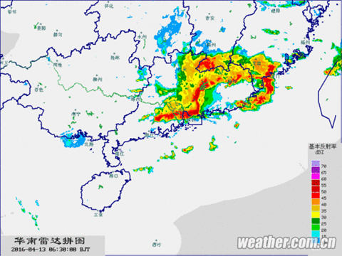 颮線掃過廣東珠三角 深圳佛山等現(xiàn)雷雨大風(fēng)