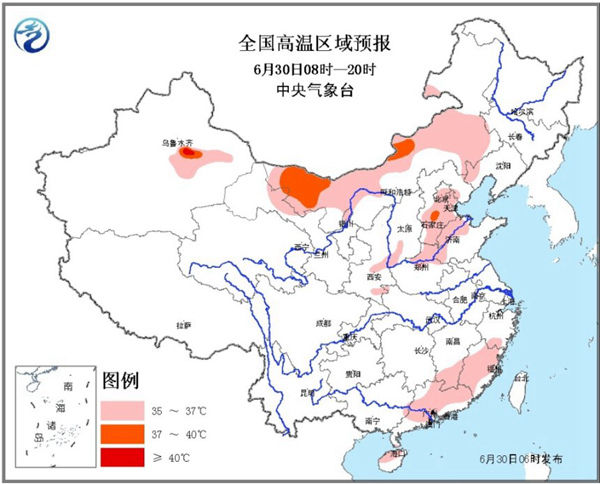 北方高溫持續 內蒙古局部地區最高溫超40℃