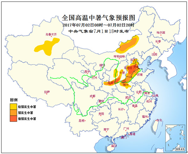 高溫中暑預報 多地極易發生中暑