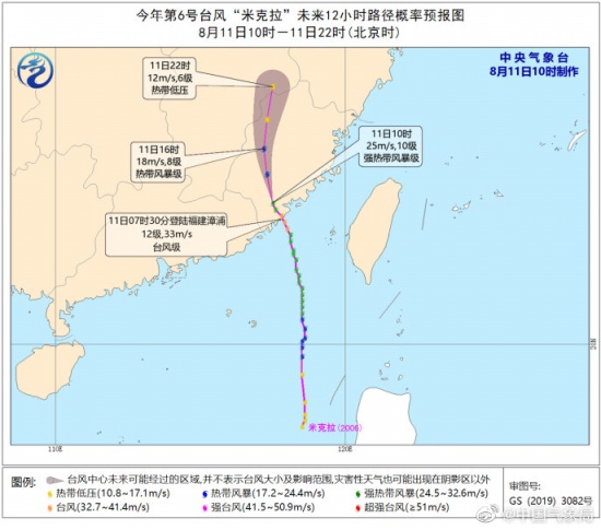 臺(tái)風(fēng)米克拉登陸