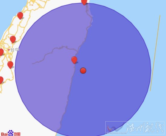 臺(tái)灣花蓮縣海域7分鐘內(nèi)兩次地震