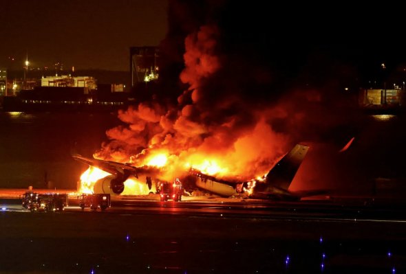 2024年1月2日，日本航空公司的A350飛機在日本東京羽田國際機場起火。